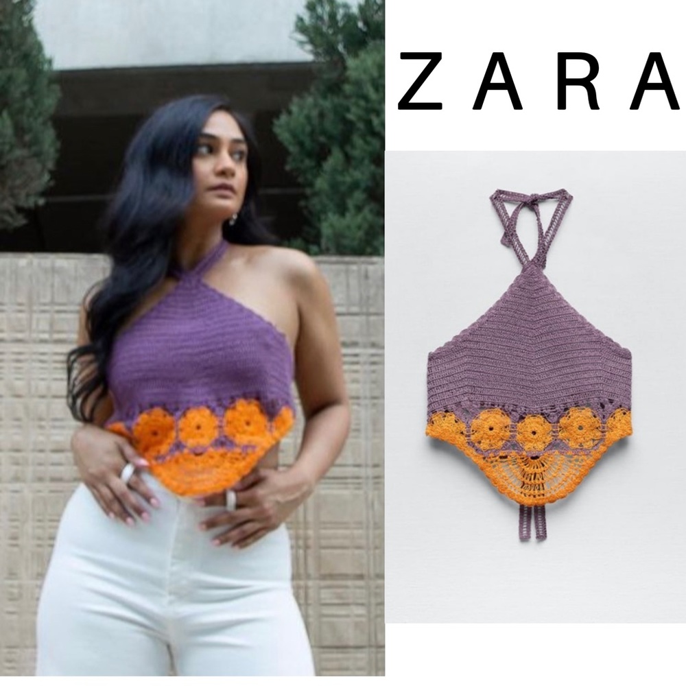 Zara halter knit top || ZARA